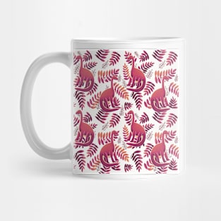 Modern Dinosaur Pattern - Coral Mug